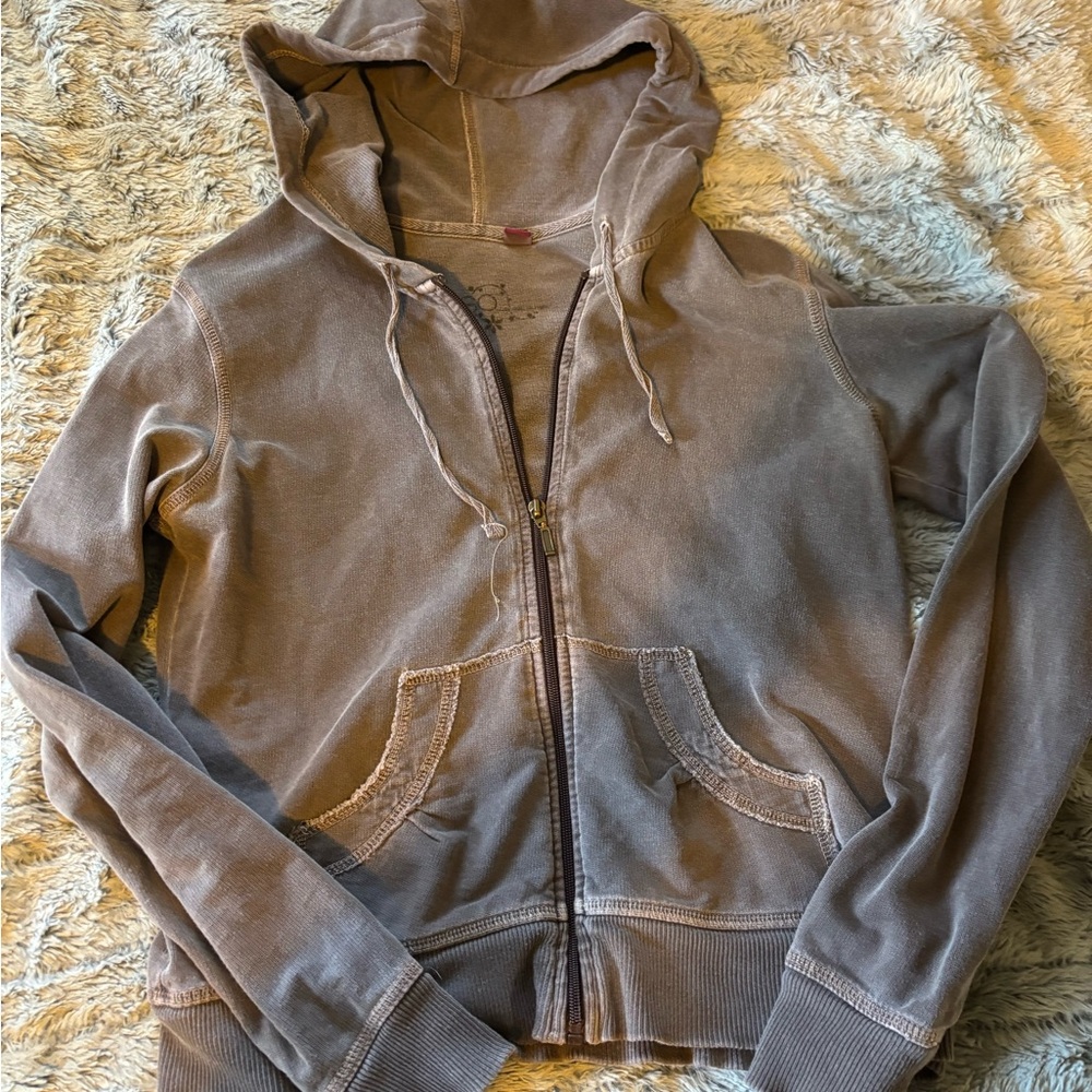 Women's Brown Hooded Jacket